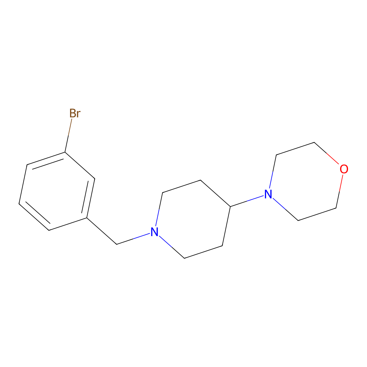 4-[1-(3-Bromobenzyl)piperidin-4-yl]morpholine molecular structure, CAS 488090-35-3