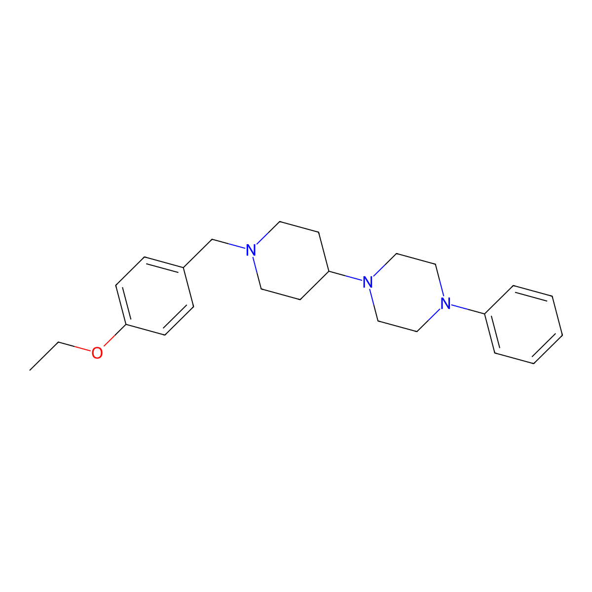 1-[1-[(4-Ethoxyphenyl)methyl]piperidin-4-yl]-4-phenylpiperazine molecular structure, CAS 488093-16-9