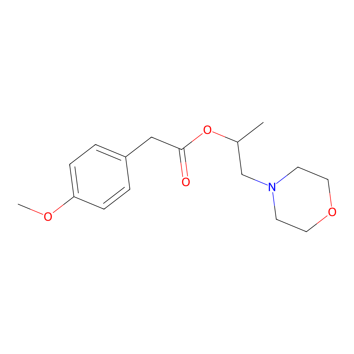 1-(Morpholin-4-yl)propan-2-yl (4-methoxyphenyl)acetate molecular structure, CAS 488095-27-8