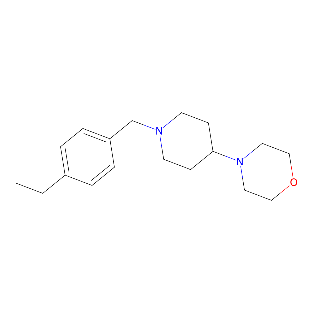 4-[1-(4-Ethylbenzyl)piperidin-4-yl]morpholine molecular structure, CAS 488097-01-4