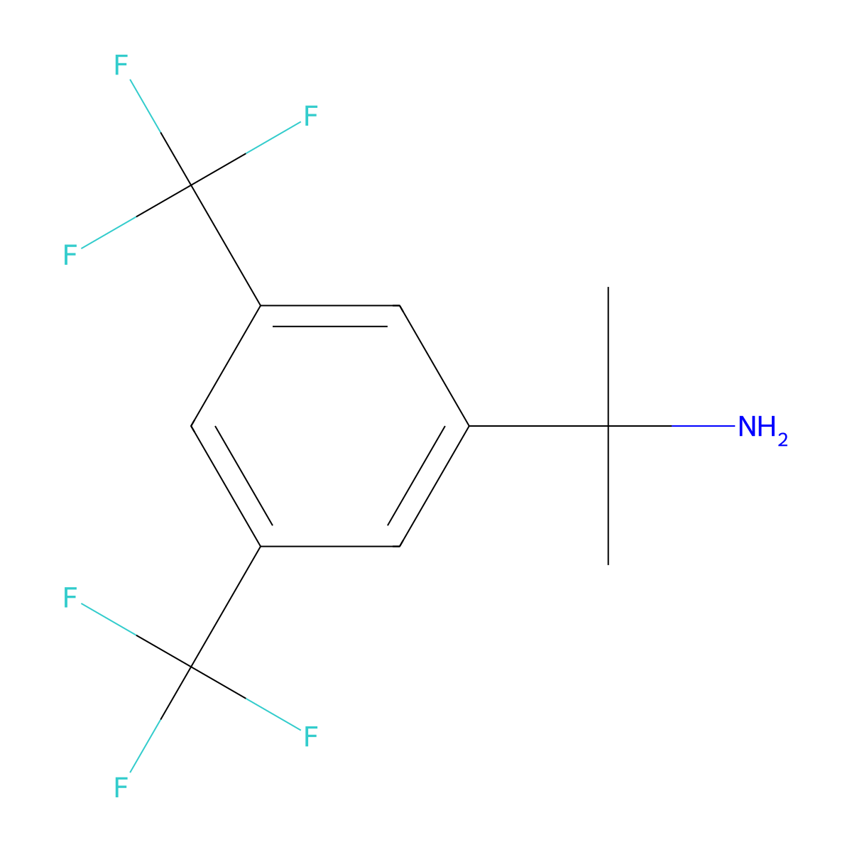 2-[3,5-Bis(trifluoromethyl)phenyl]propan-2-amine molecular structure, CAS 488098-44-8