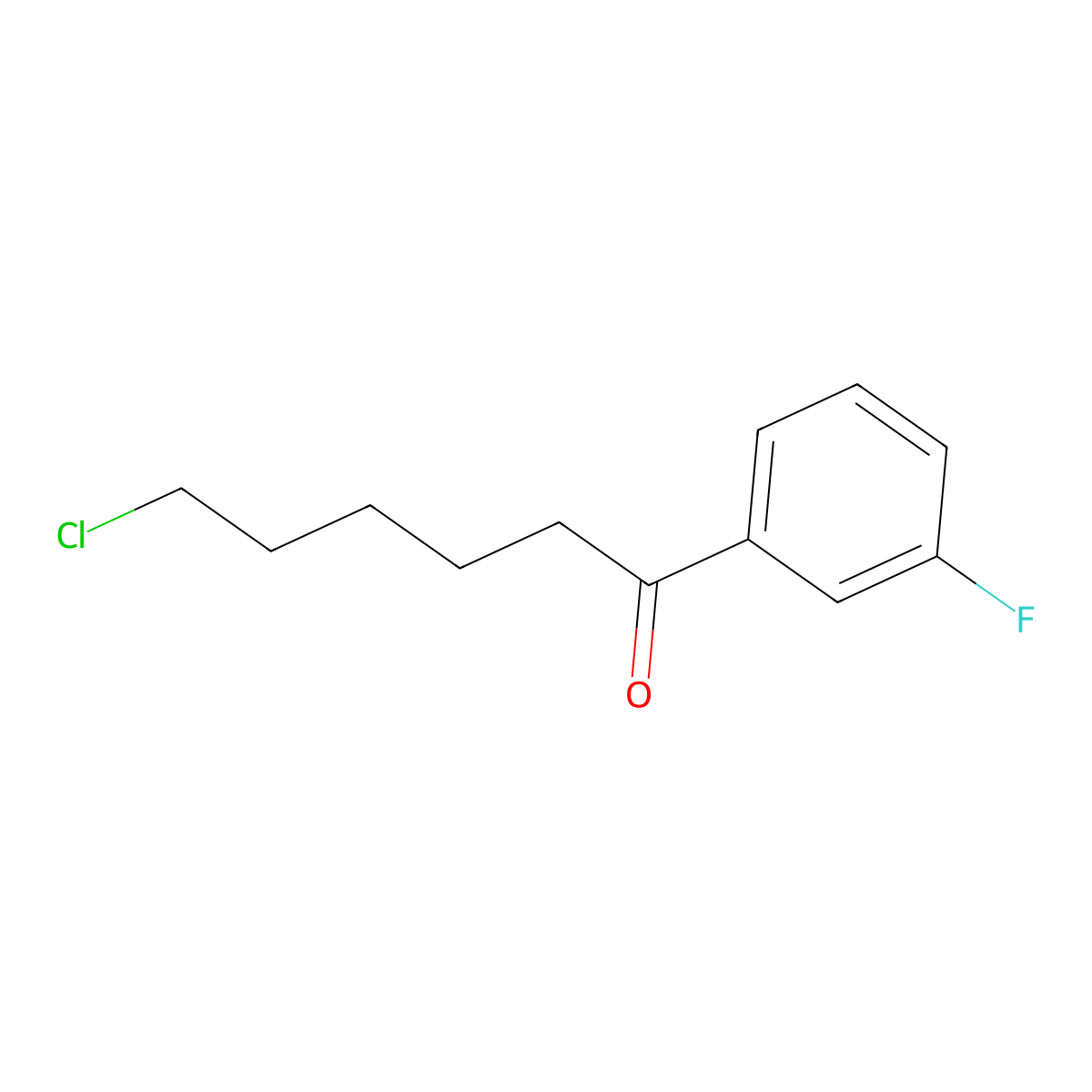6-Chloro-1-(3-fluorophenyl)-1-oxohexane molecular structure, CAS 488098-58-4