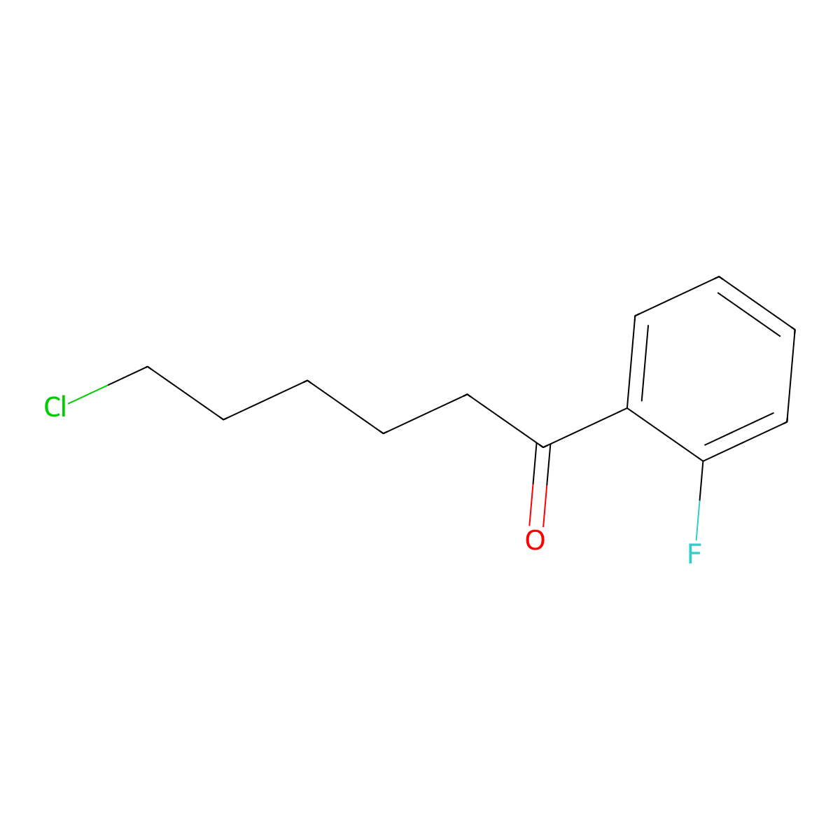 6-Chloro-1-(2-fluorophenyl)-1-oxohexane molecular structure, CAS 488098-59-5