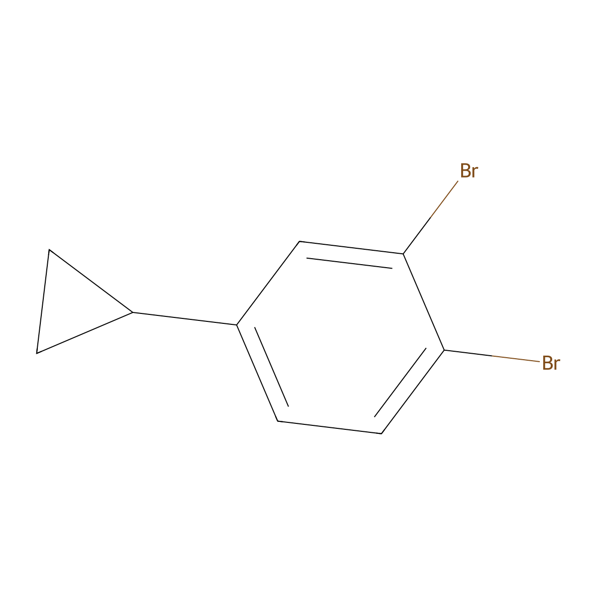 1,2-Dibromo-4-cyclopropylbenzene molecular structure, CAS 488099-40-7