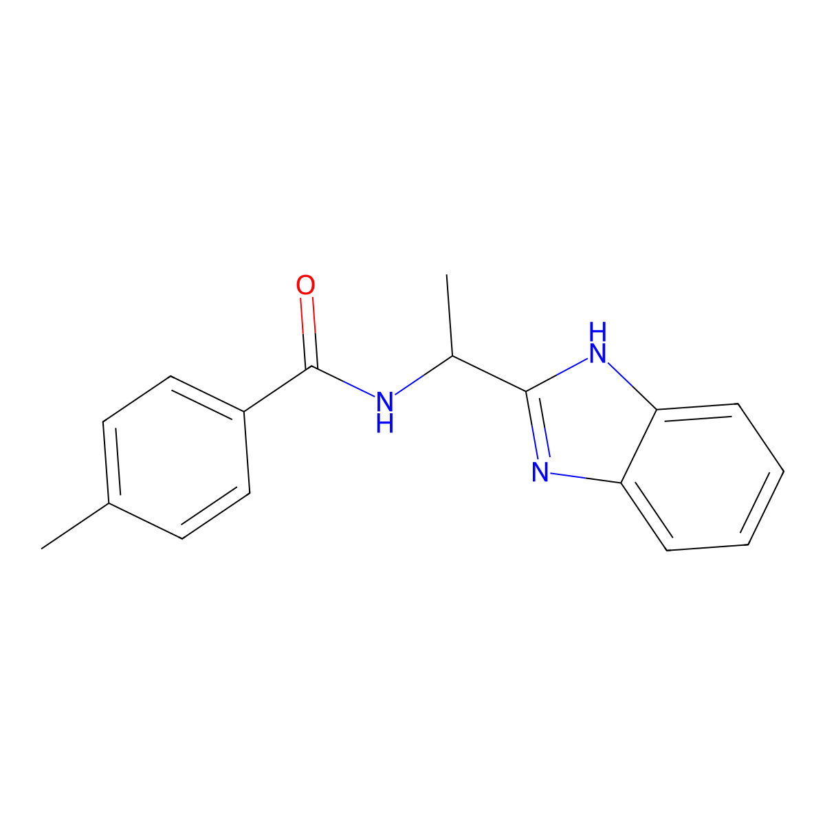 N-[1-(1H-1,3-Benzodiazol-2-YL)ethyl]-4-methylbenzamide molecular structure, CAS 488099-82-7