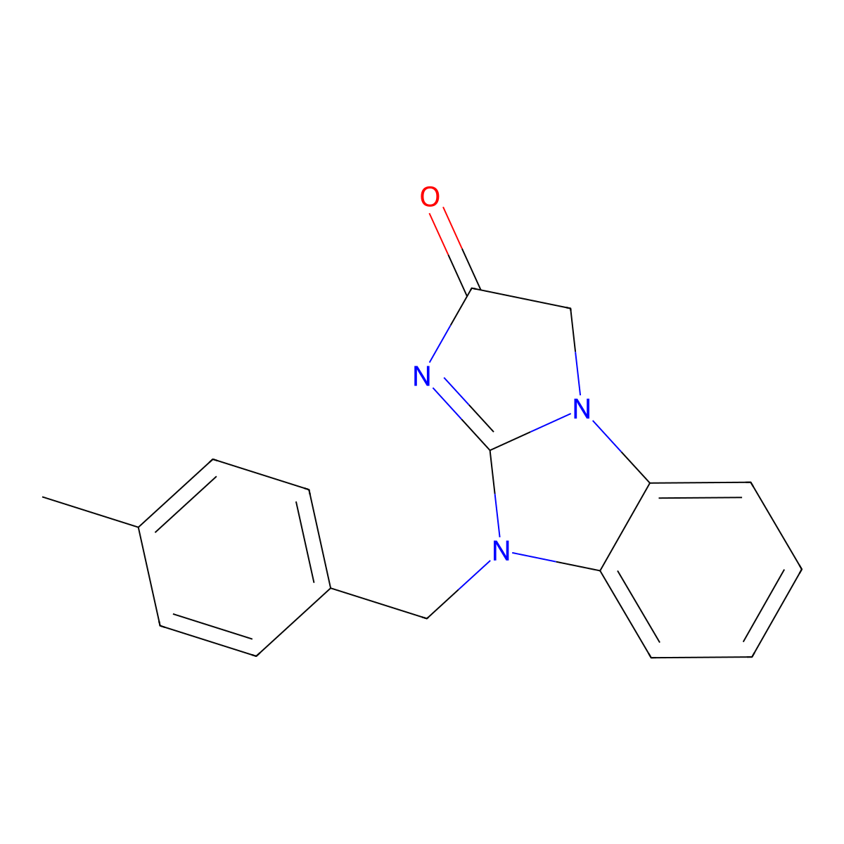 9-(4-methylbenzyl)-3H-imidazo[1,2-a]benzimidazol-2(9H)-one molecular structure, CAS 488099-85-0