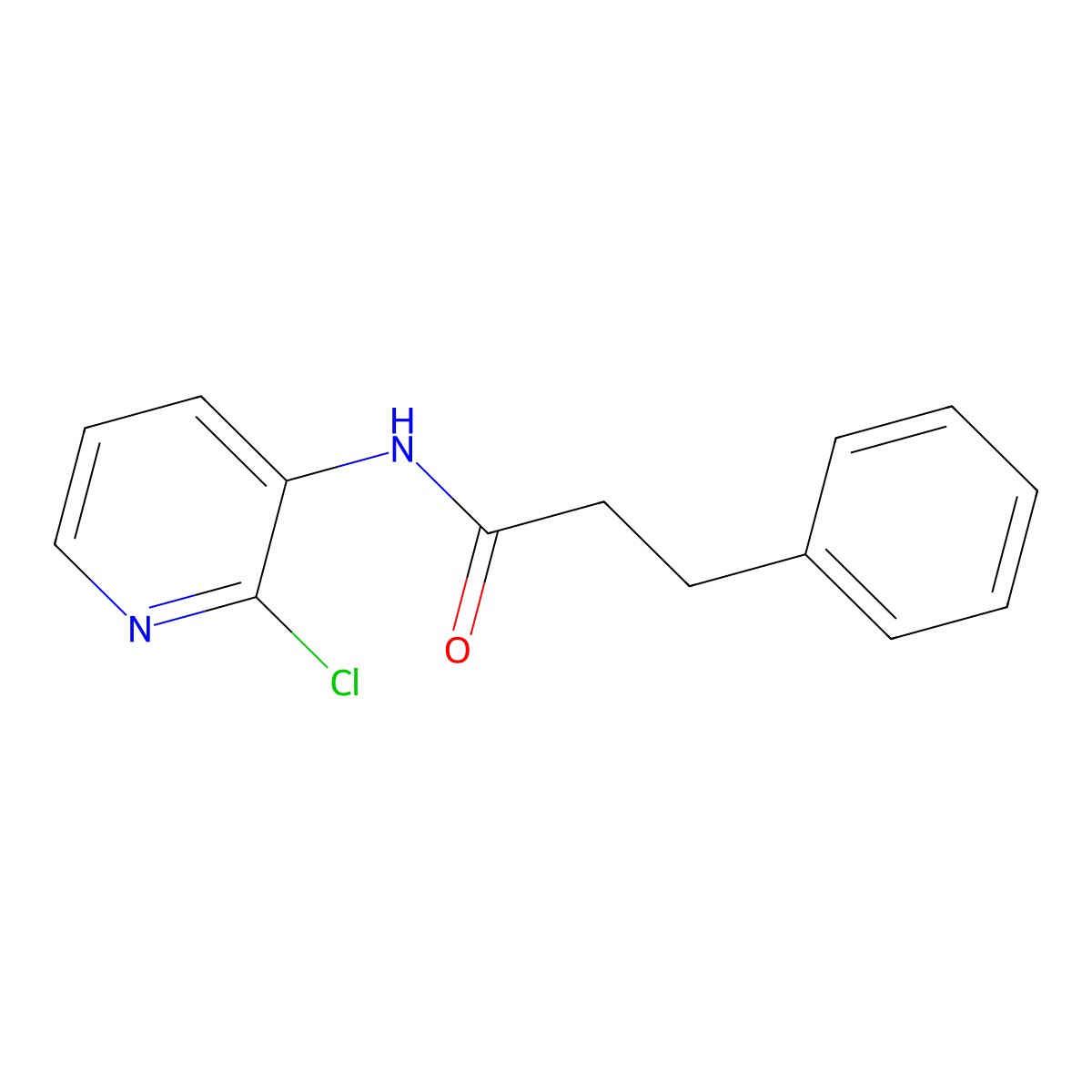 N-(2-chloropyridin-3-yl)-3-phenylpropanamide molecular structure, CAS 488100-14-7