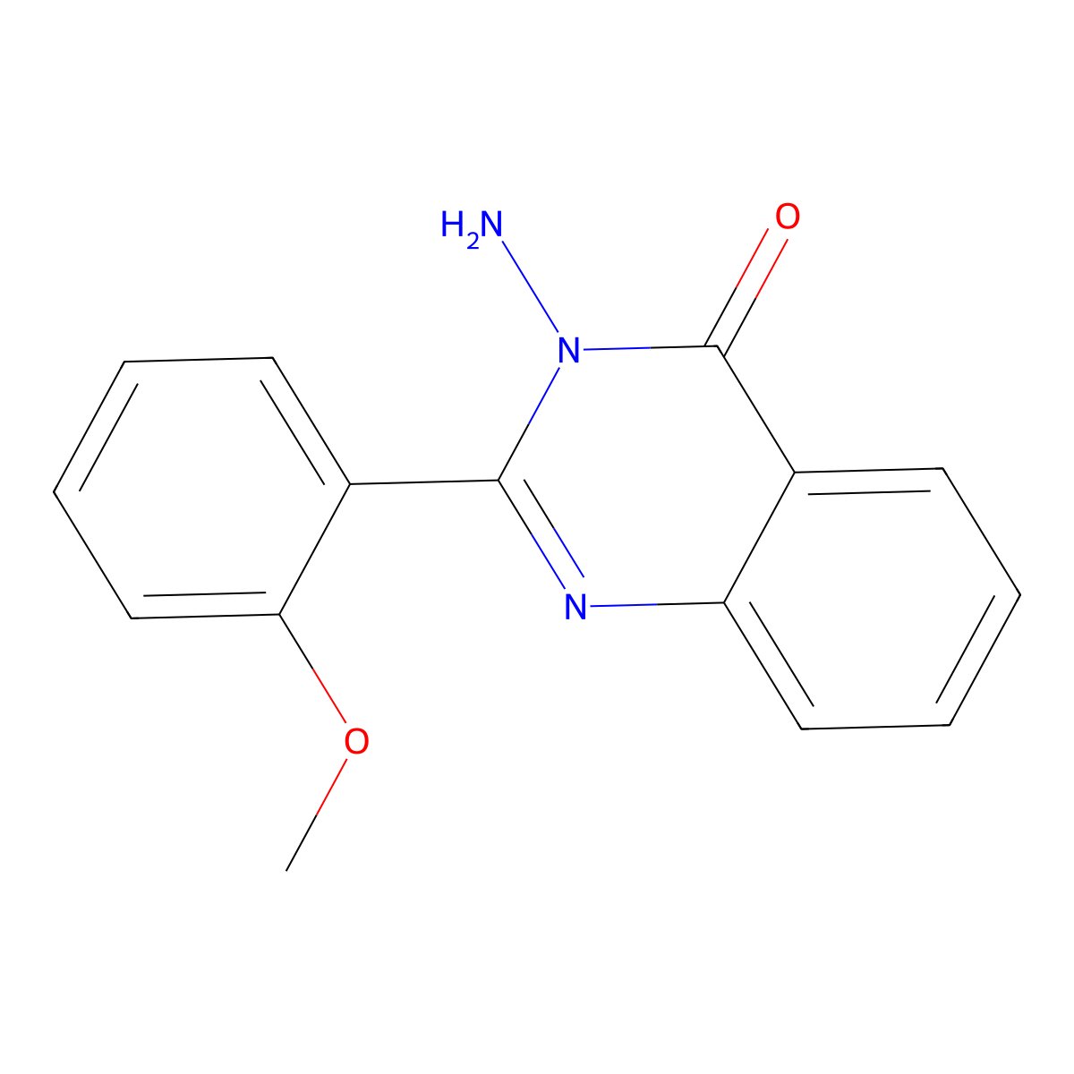 3-amino-2-(2-methoxyphenyl)quinazolin-4(3H)-one molecular structure, CAS 488100-78-3