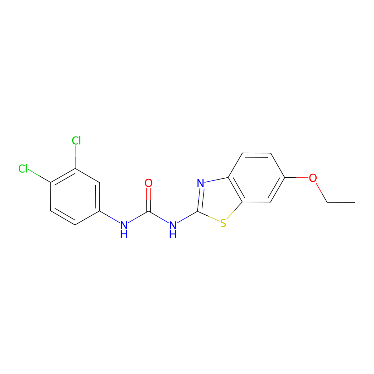 1-(3,4-Dichlorophenyl)-3-(6-ethoxy-1,3-benzothiazol-2-yl)urea molecular structure, CAS 488103-16-8
