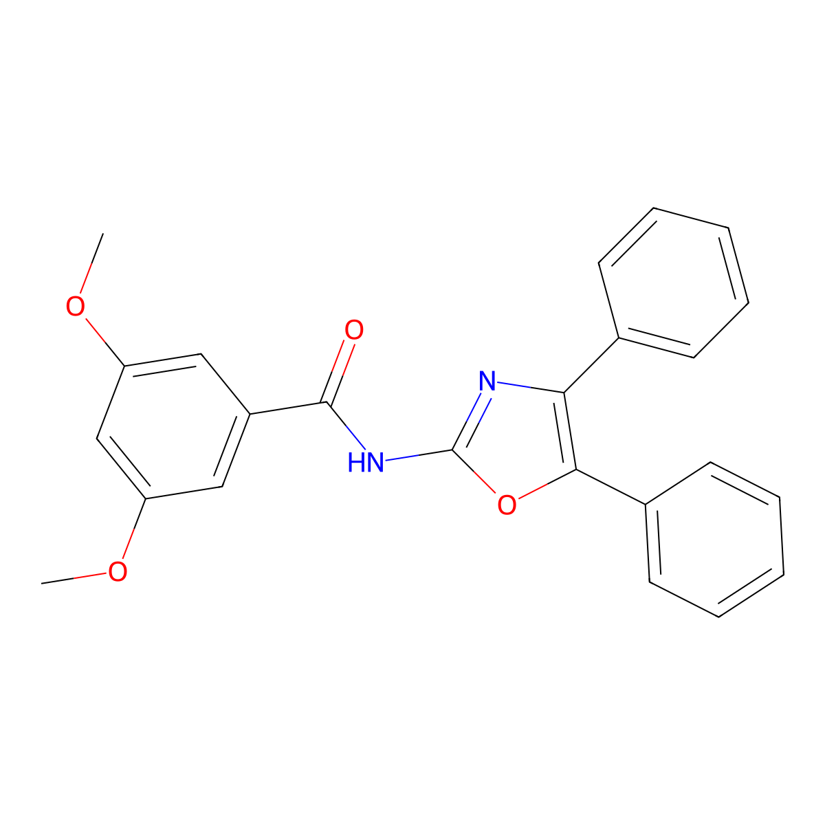 N-(4,5-diphenyl-1,3-oxazol-2-yl)-3,5-dimethoxybenzamide molecular structure, CAS 488108-34-5