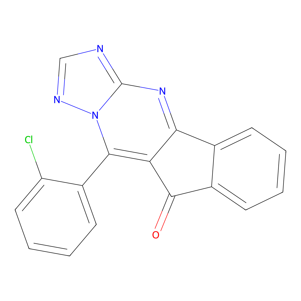10-(2-Chlorophenyl)-1,3,4,10a-tetraaza-cyclopenta[b]fluoren-9-one molecular structure, CAS 488109-31-5