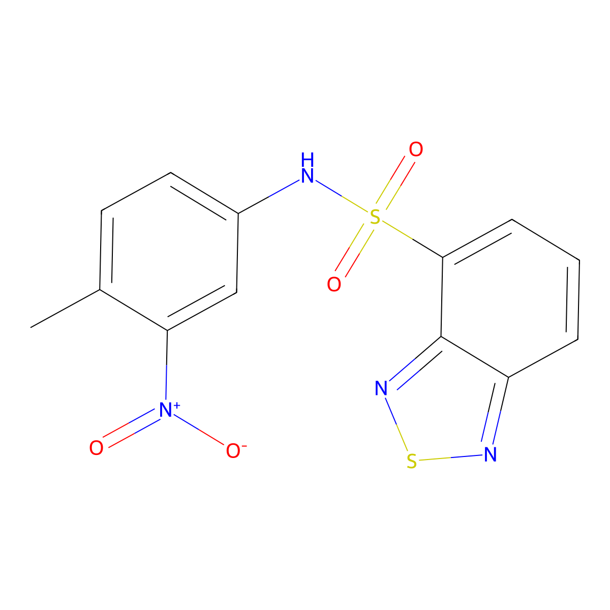 N-(4-methyl-3-nitrophenyl)-2,1,3-benzothiadiazole-4-sulfonamide molecular structure, CAS 488109-86-0