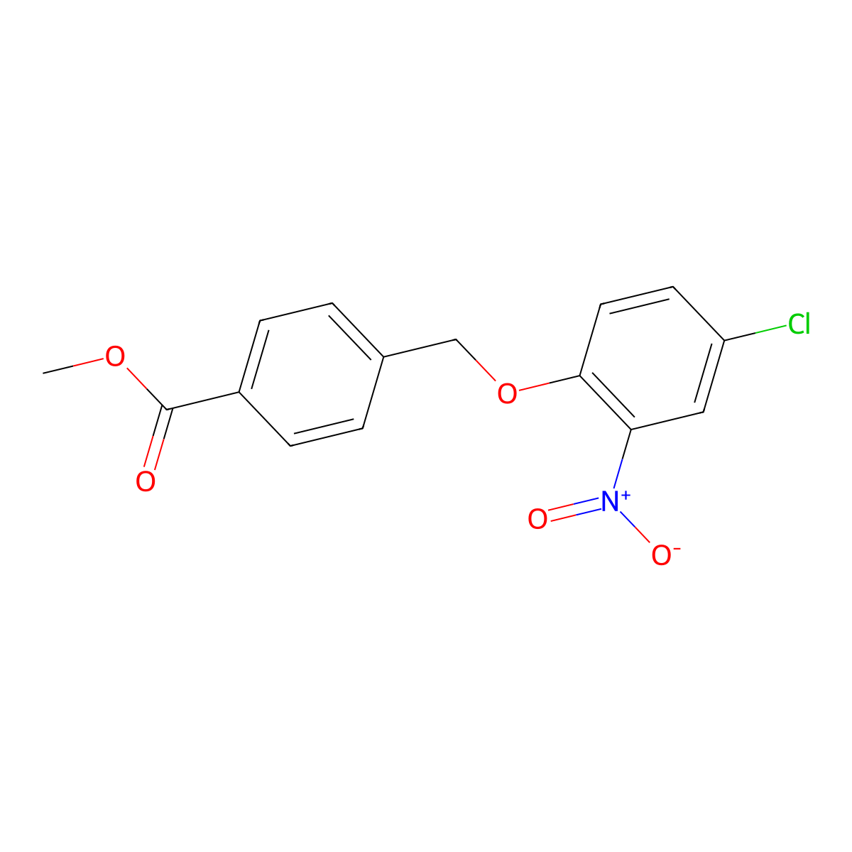 Methyl 4-[(4-chloro-2-nitrophenoxy)methyl]benzoate molecular structure, CAS 488110-29-8