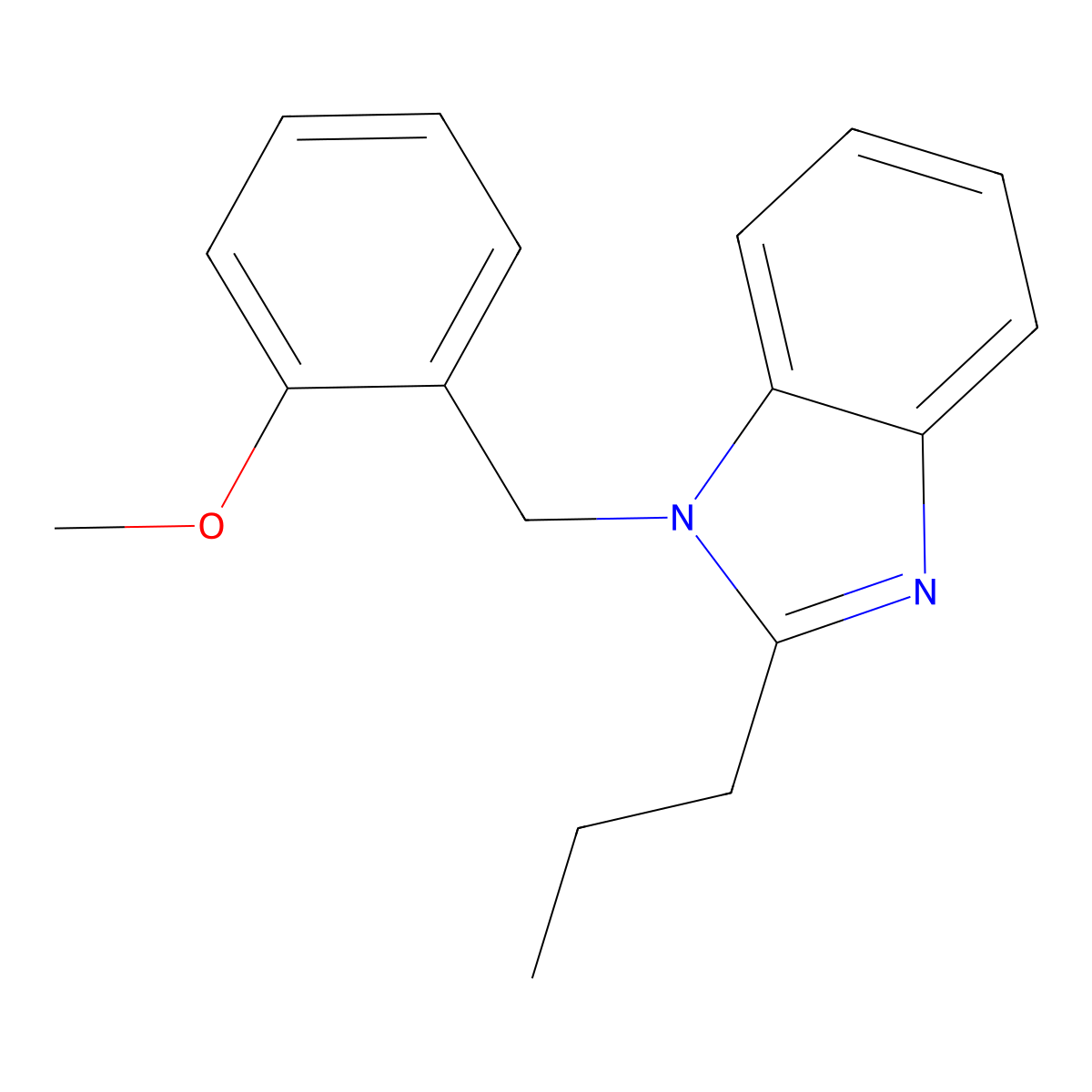 1-[(2-Methoxyphenyl)methyl]-2-propylbenzimidazole molecular structure, CAS 488110-64-1