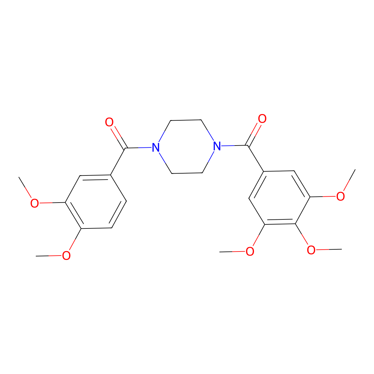 (3,4-Dimethoxyphenyl)-[4-(3,4,5-trimethoxybenzoyl)piperazin-1-yl]methanone molecular structure, CAS 488111-15-5