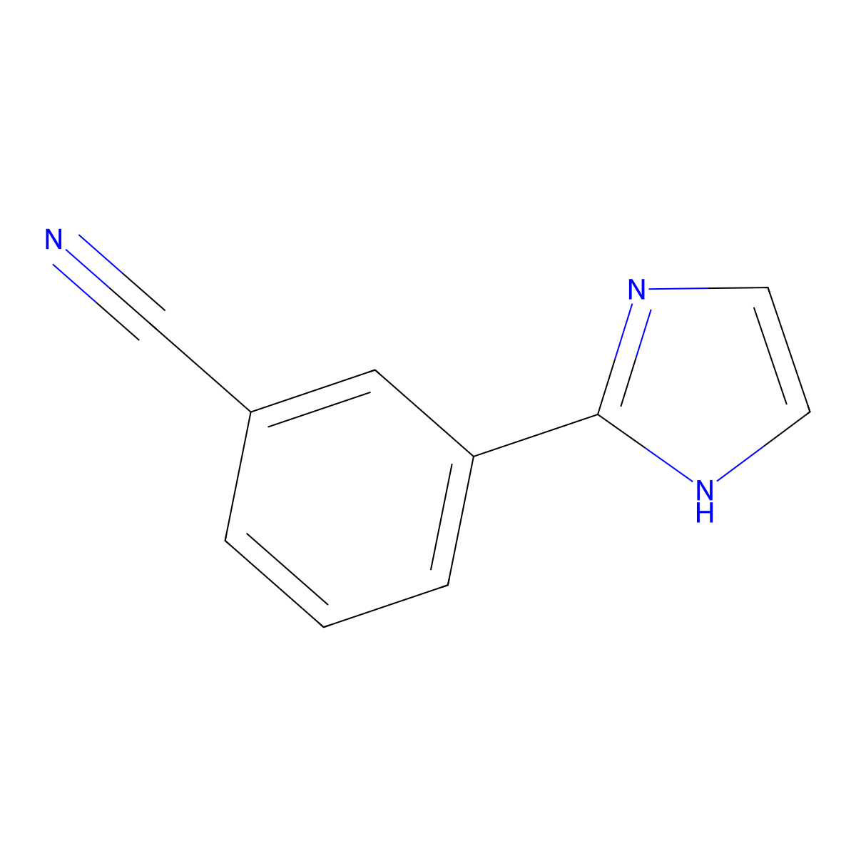 3-(1H-Imidazol-2-yl)benzonitrile molecular structure, CAS 488115-43-1