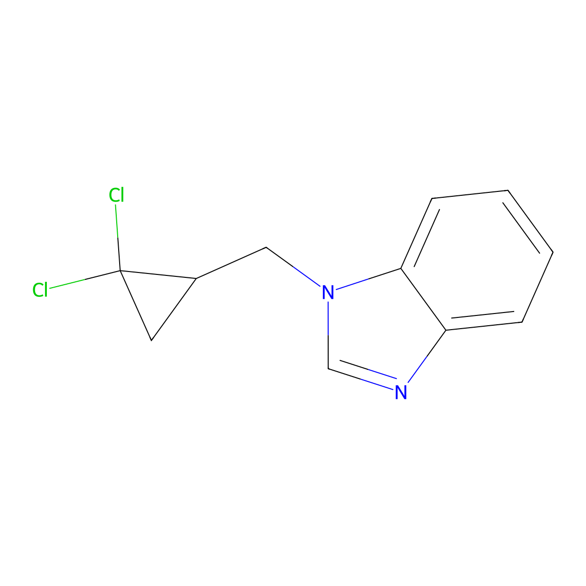 1-[(2,2-Dichlorocyclopropyl)methyl]benzimidazole molecular structure, CAS 488122-35-6