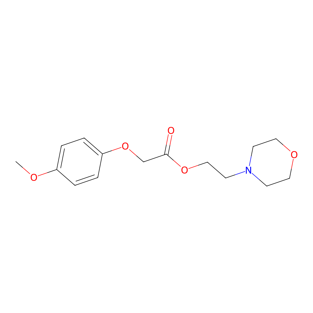 2-(Morpholin-4-yl)ethyl (4-methoxyphenoxy)acetate molecular structure, CAS 488122-74-3