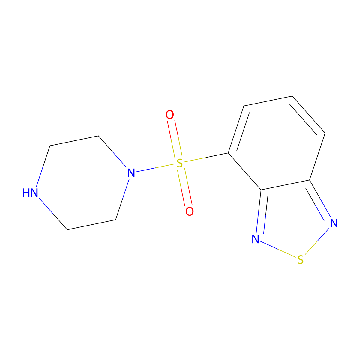 4-(Piperazine-1-sulfonyl)-2,1,3-benzothiadiazole molecular structure, CAS 488122-76-5