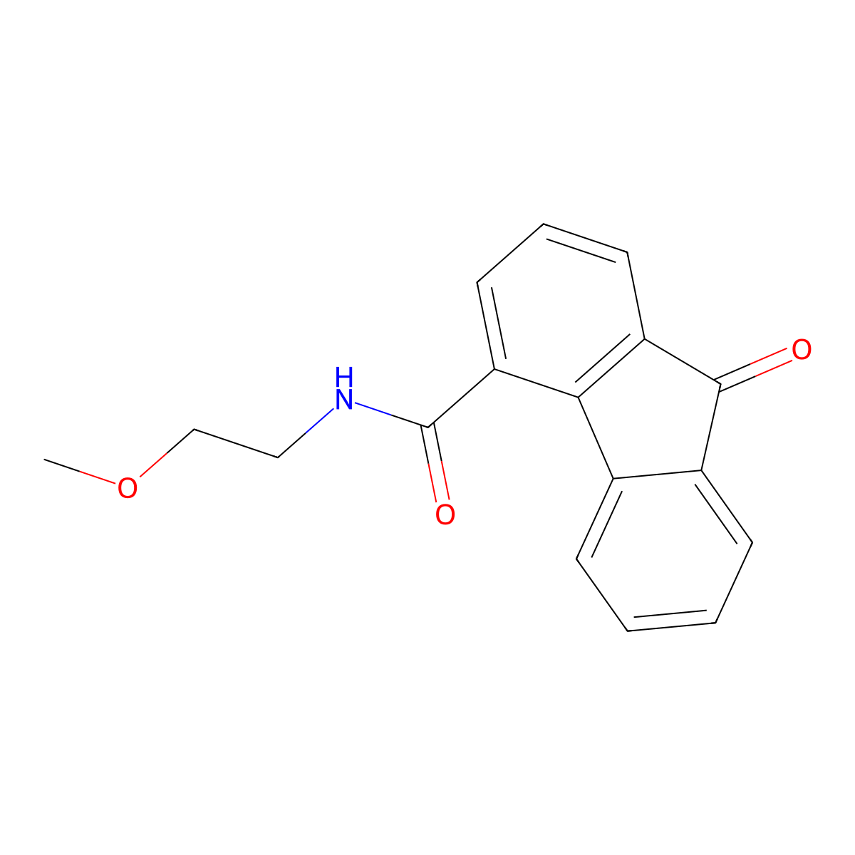 N-(2-methoxyethyl)-9-oxo-9H-fluorene-4-carboxamide molecular structure, CAS 488130-36-5