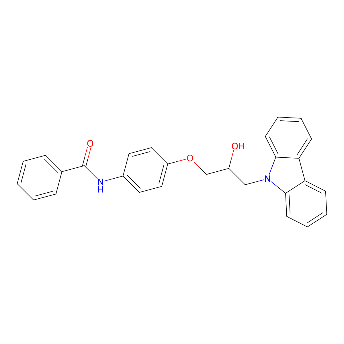 N-[4-(3-carbazol-9-yl-2-hydroxypropoxy)phenyl]benzamide molecular structure, CAS 488135-87-1