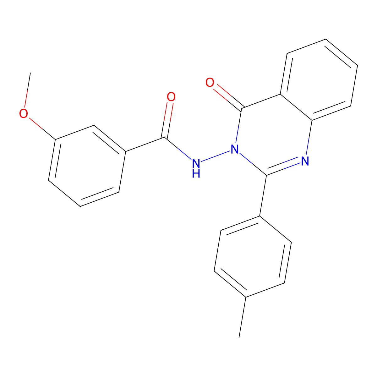 3-methoxy-N-[2-(4-methylphenyl)-4-oxoquinazolin-3(4H)-yl]benzamide molecular structure, CAS 488136-33-0