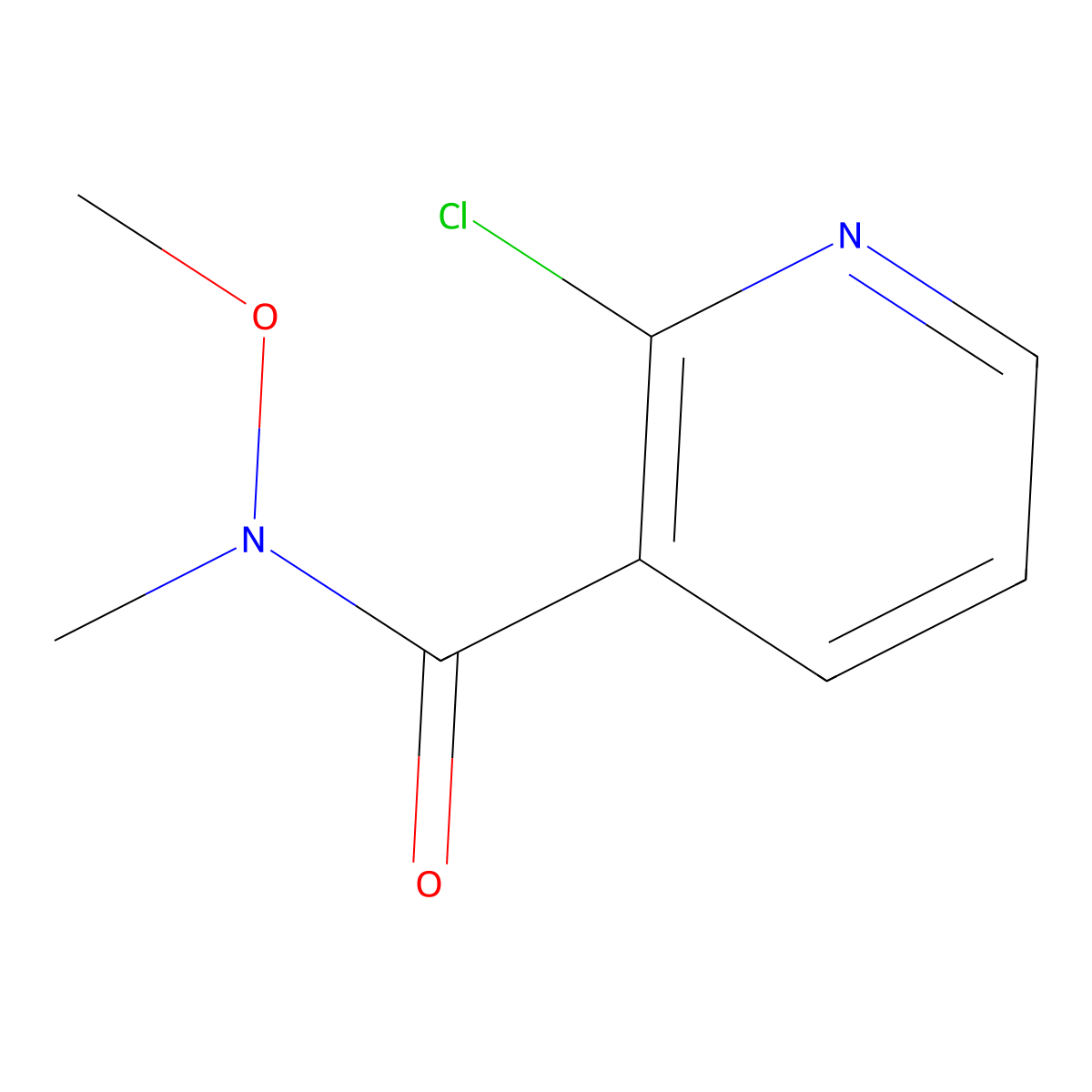 2-Chloro-N-methoxy-N-methylnicotinamide molecular structure, CAS 488149-34-4