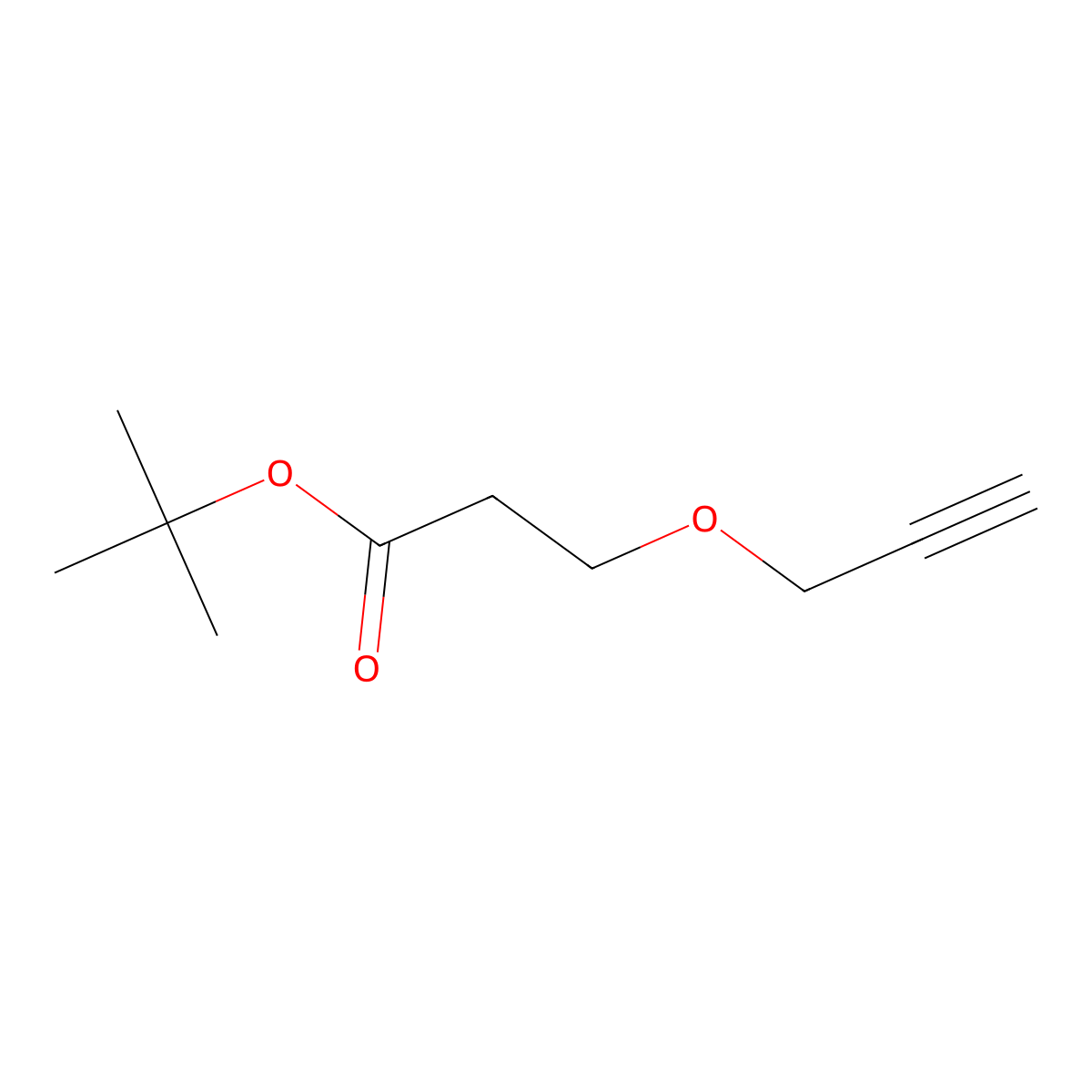 Propargyl-PEG1-t-butyl ester molecular structure, CAS 488150-84-1