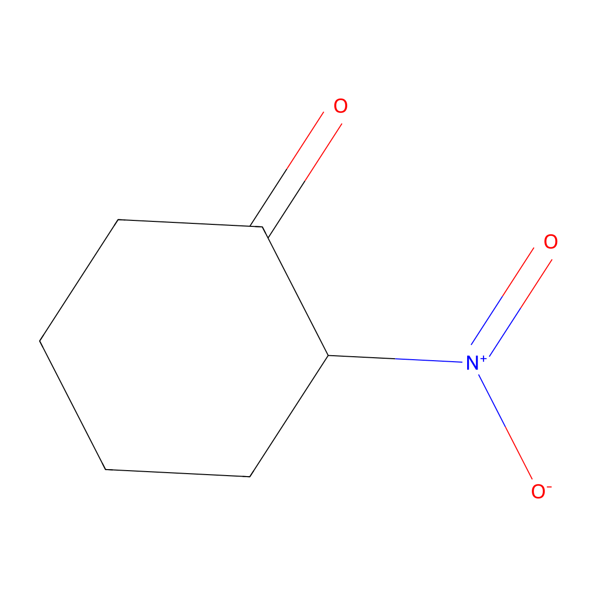 2-Nitrocyclohexanone molecular structure, CAS 4883-67-4