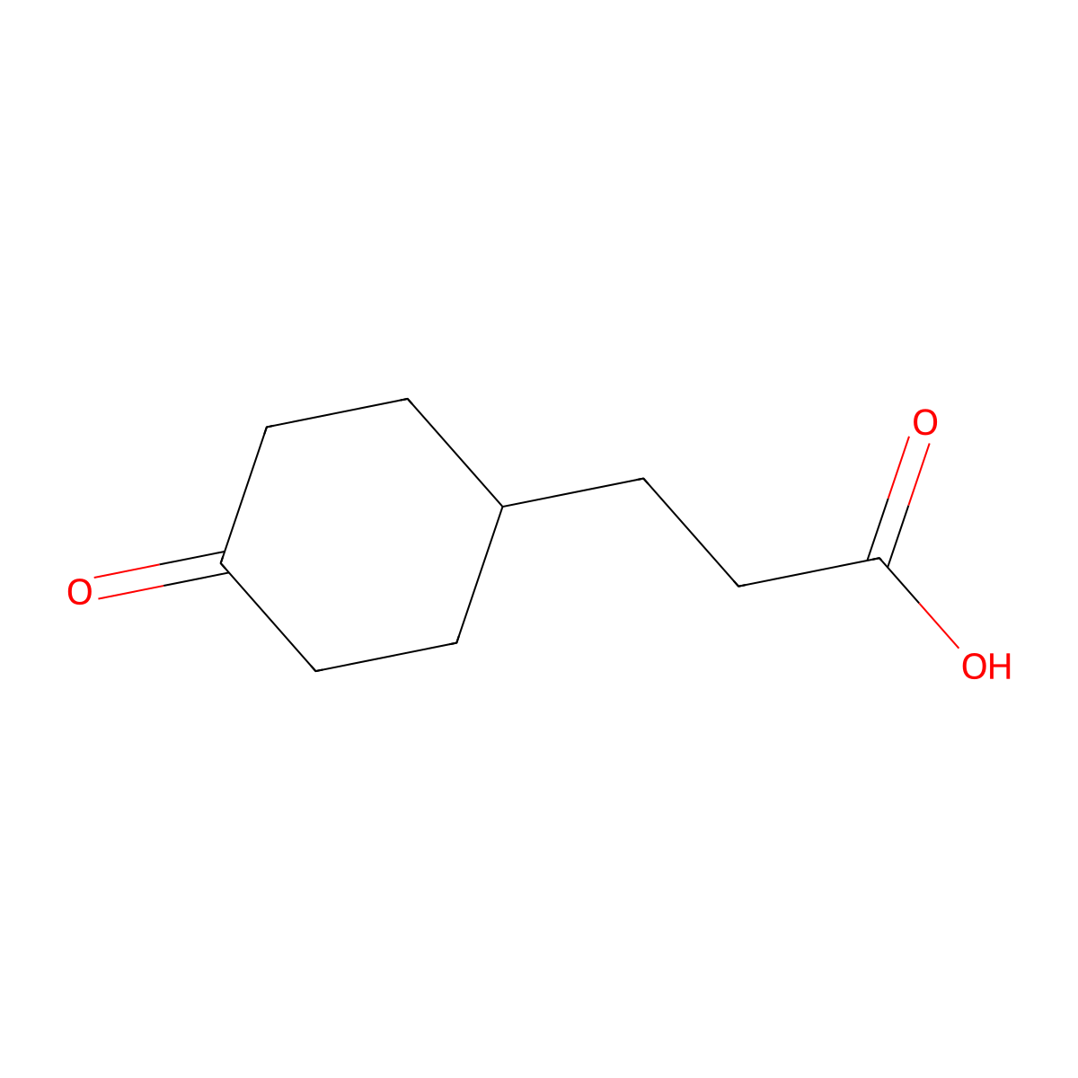 3-(4-Oxocyclohexyl)propionic Acid molecular structure, CAS 4883-70-9