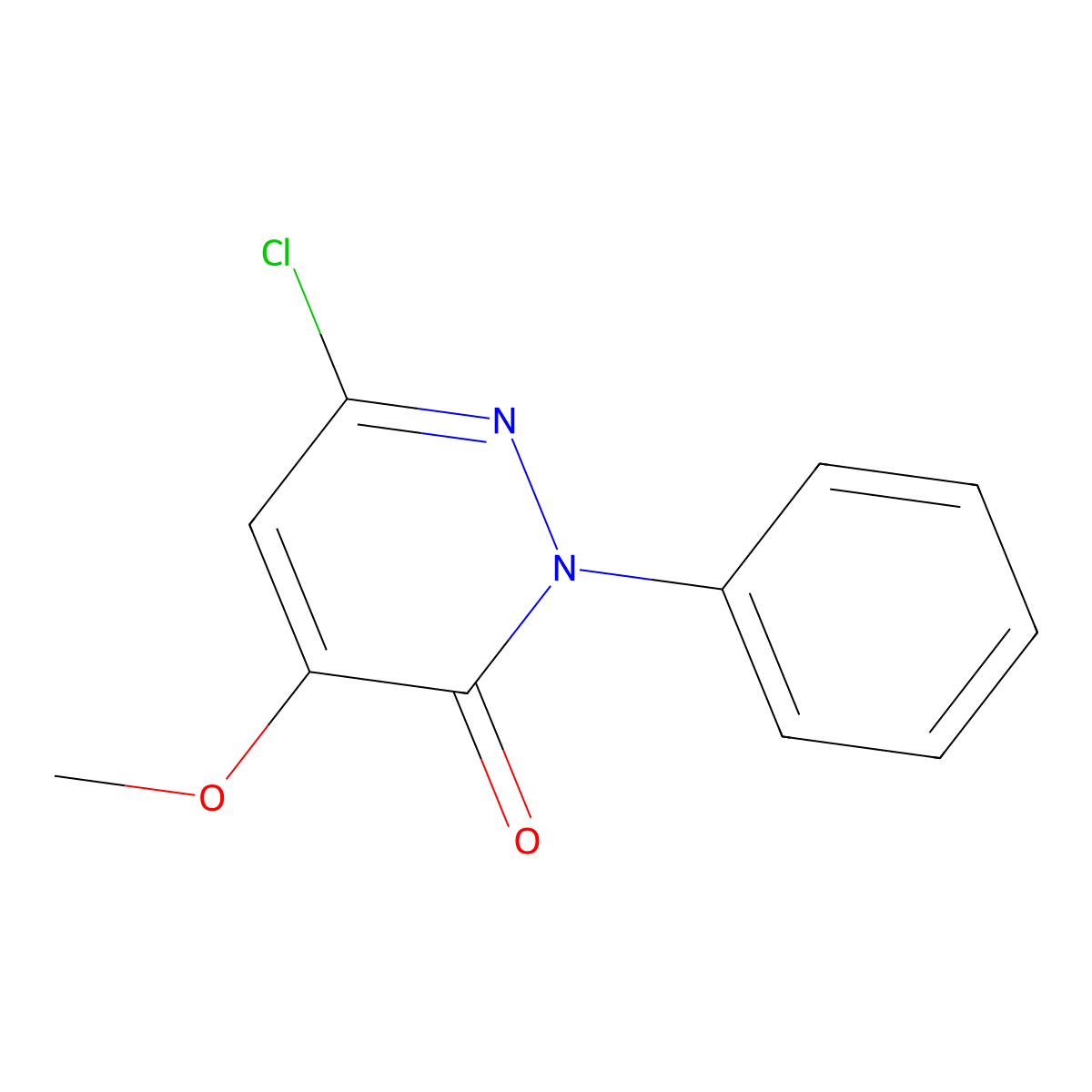 6-Chloro-4-methoxy-2-phenyl-3(2H)-pyridazinone molecular structure, CAS 4884-40-6