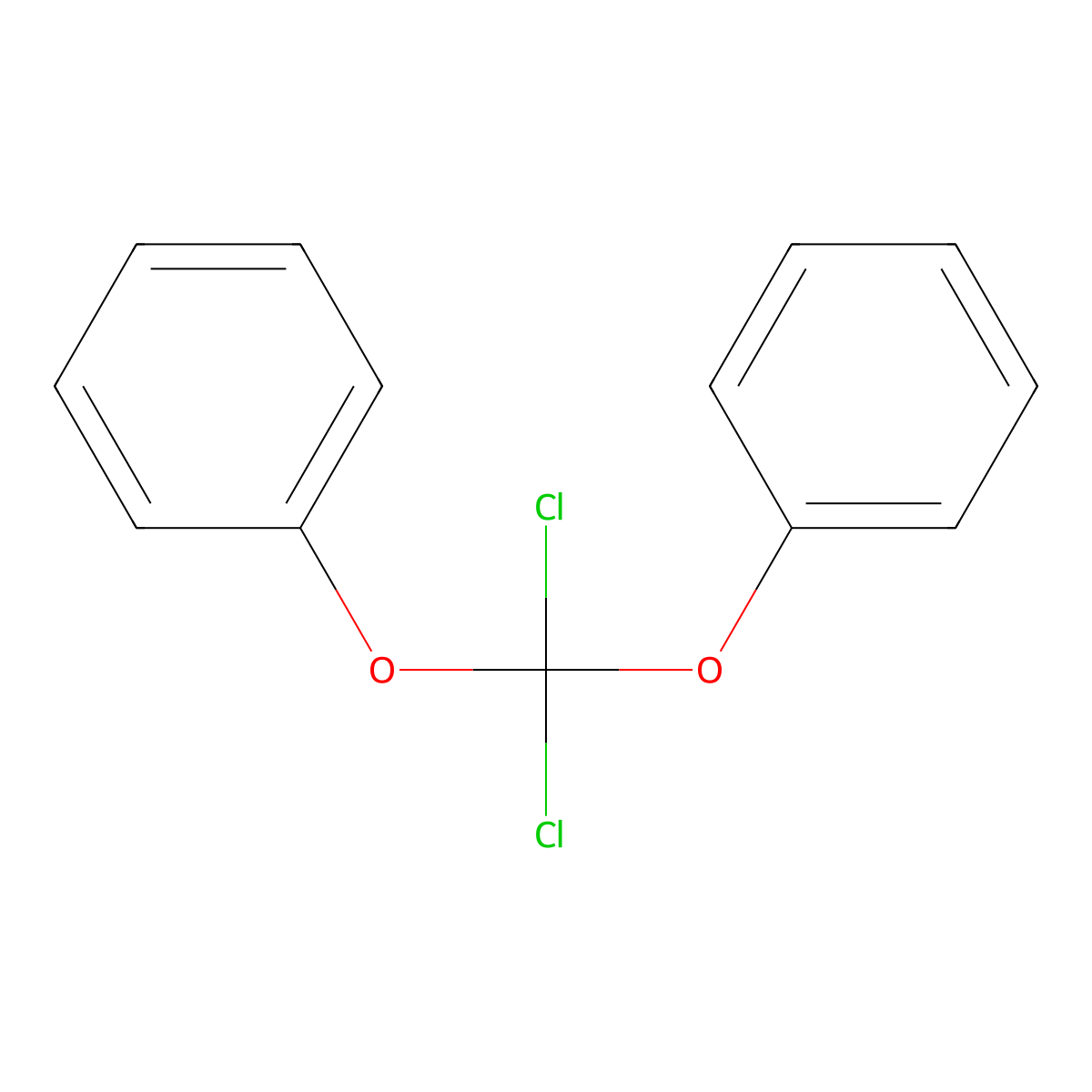 Dichlorodiphenoxymethane molecular structure, CAS 4885-03-4