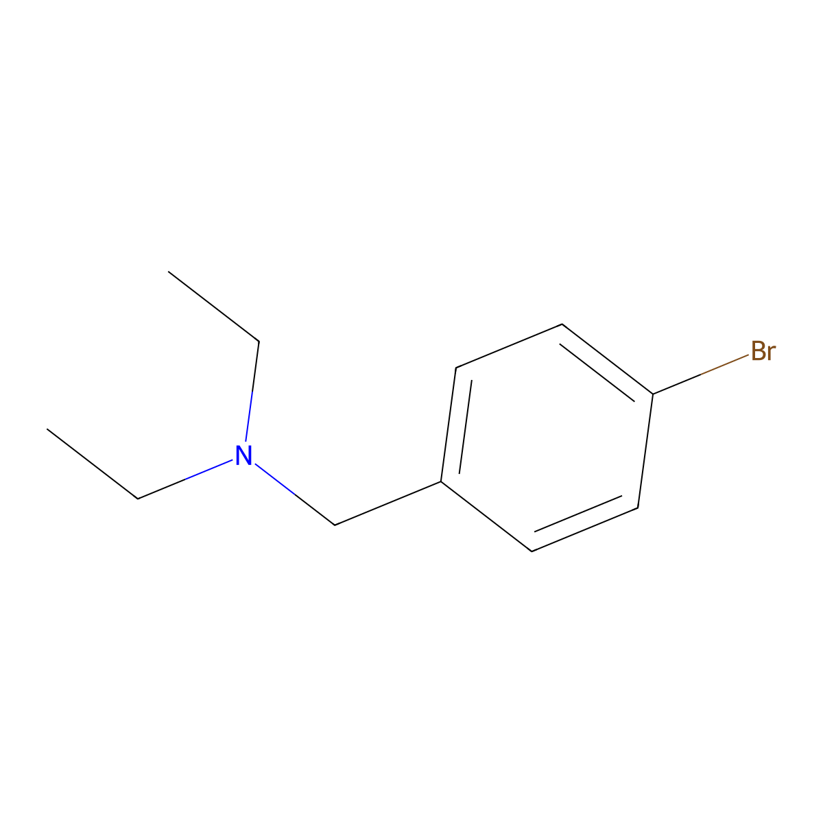 N-(4-Bromobenzyl)-N-ethylethanamine molecular structure, CAS 4885-19-2