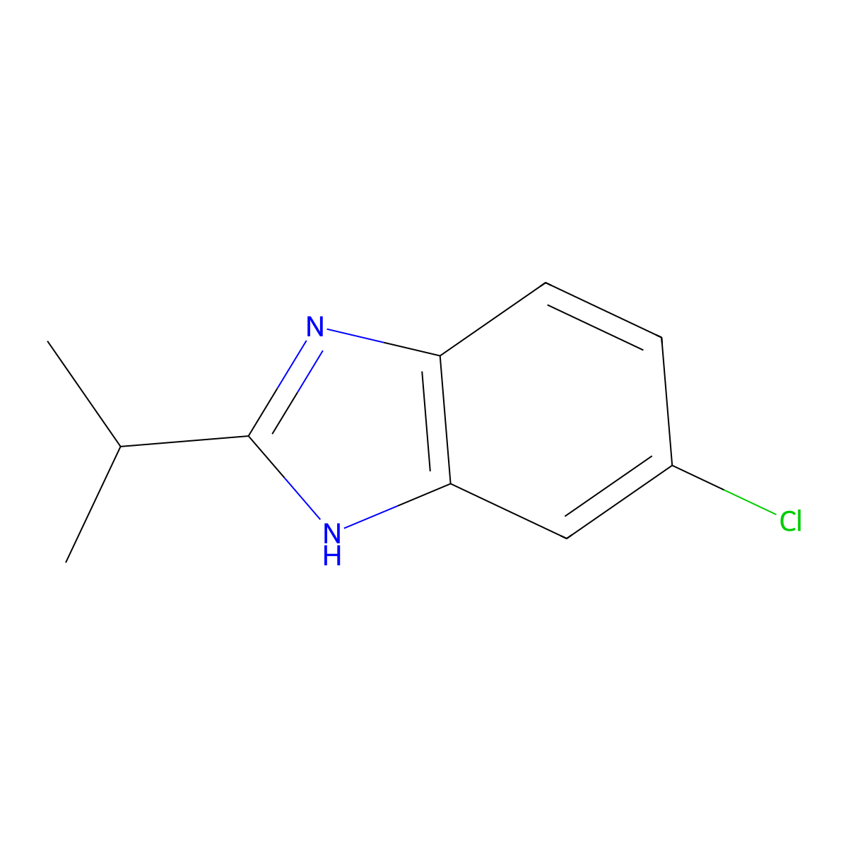 6-Chloro-2-isopropyl-1H-benzo[d]imidazole molecular structure, CAS 4886-29-7
