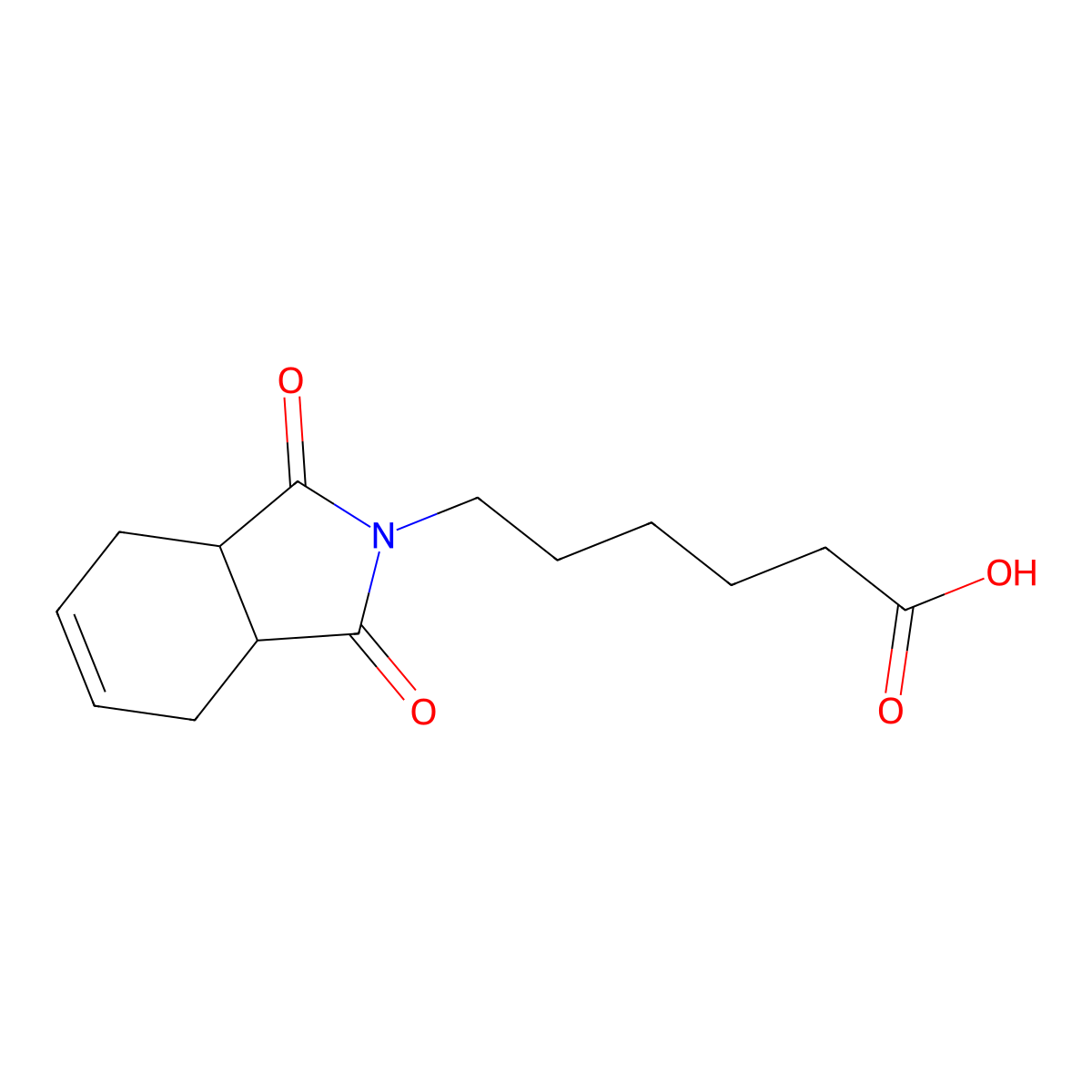 1,3,3a,4,7,7a-Hexahydro-1,3-dioxo-2H-isoindole-2-hexanoic acid molecular structure, CAS 4887-51-8
