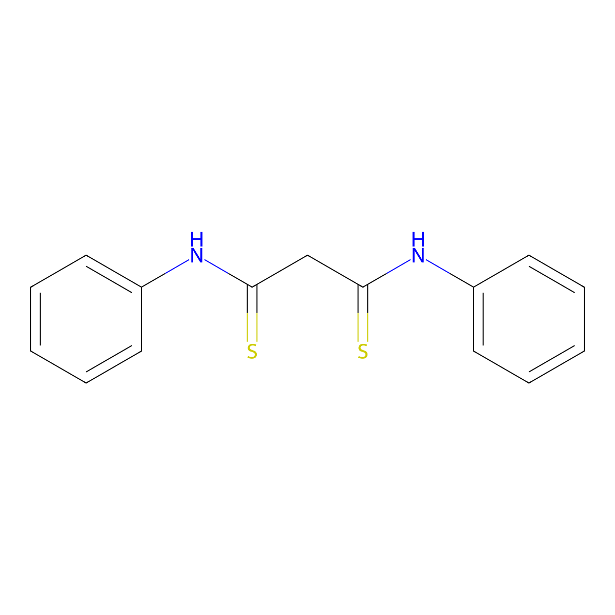 N,N'-diphenylpropanedithioamide molecular structure, CAS 4887-74-5