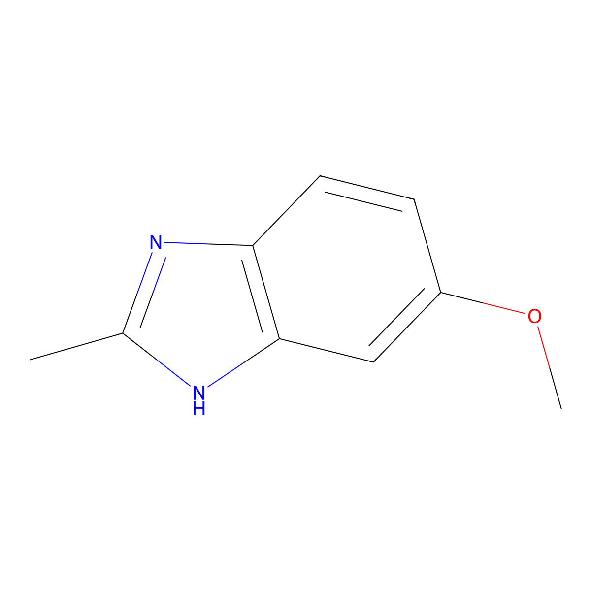 5-methoxy-2-methyl-1H-1,3-benzodiazole molecular structure, CAS 4887-81-4