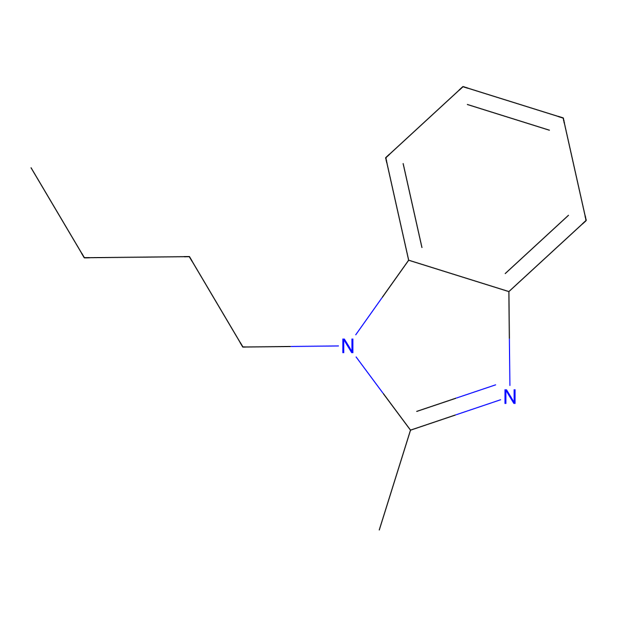 1-Butyl-2-methylbenzimidazole molecular structure, CAS 4887-85-8