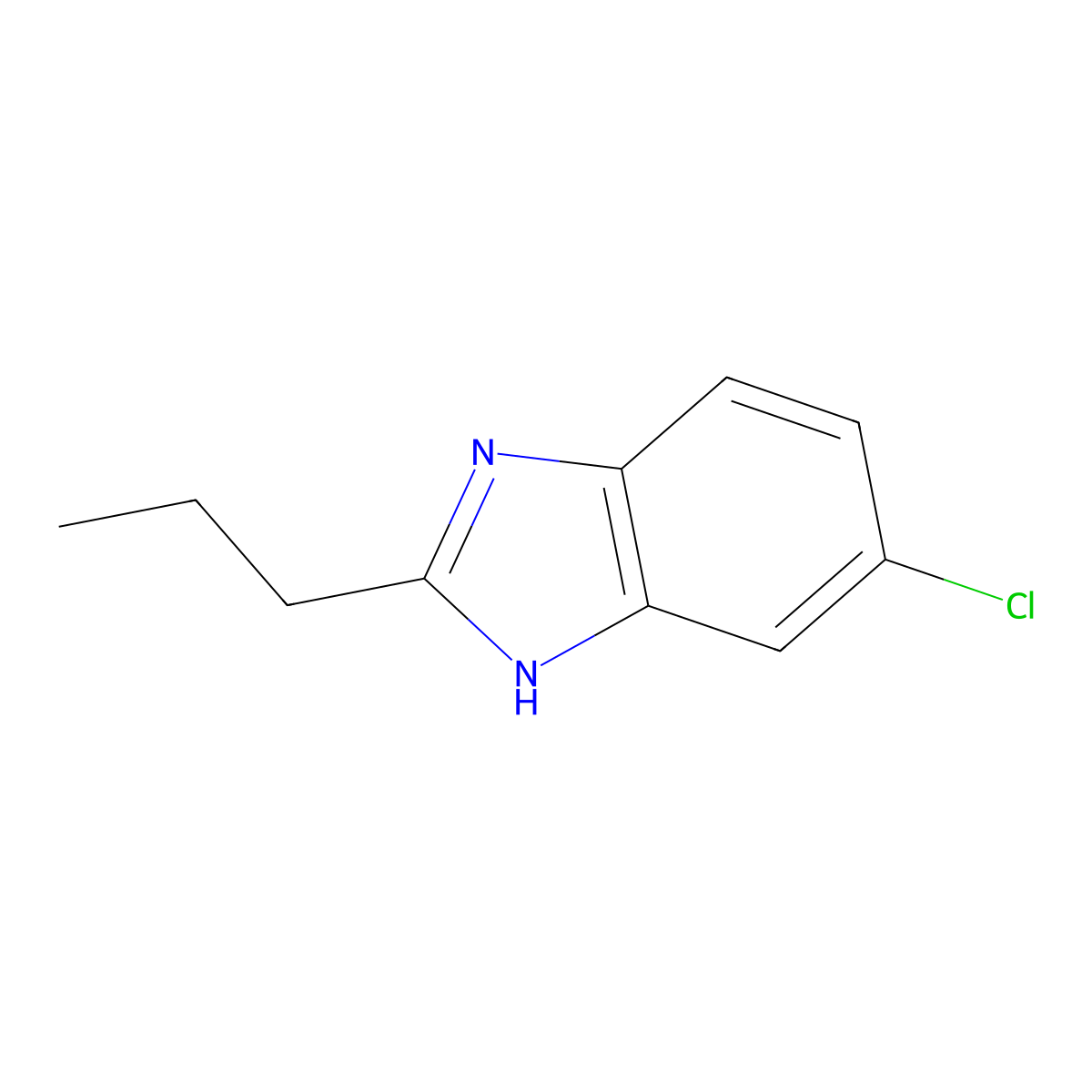 6-Chloro-2-propyl-1H-benzo[d]imidazole molecular structure, CAS 4887-91-6