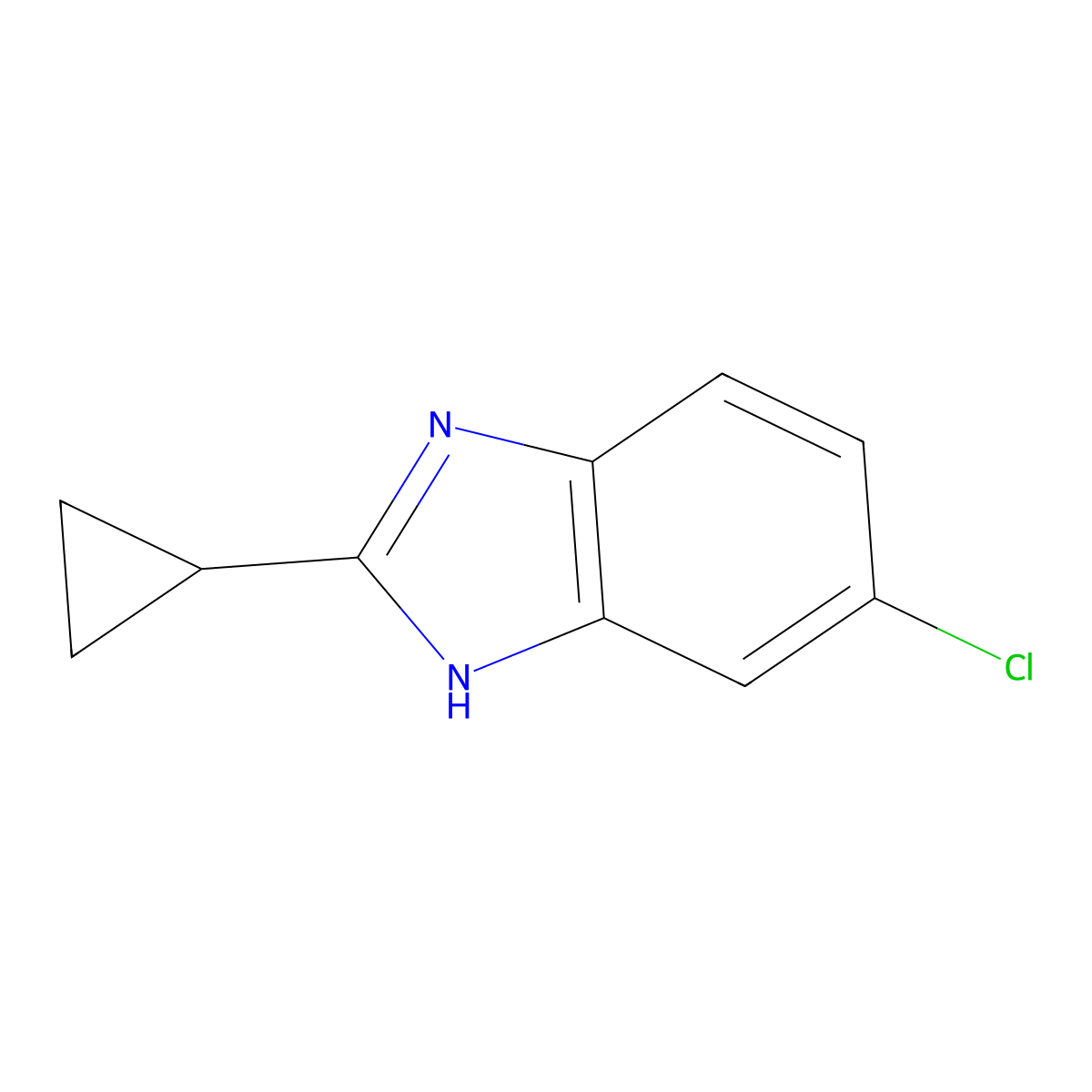 5-Chloro-2-cyclopropyl-1H-benzimidazole molecular structure, CAS 4887-92-7