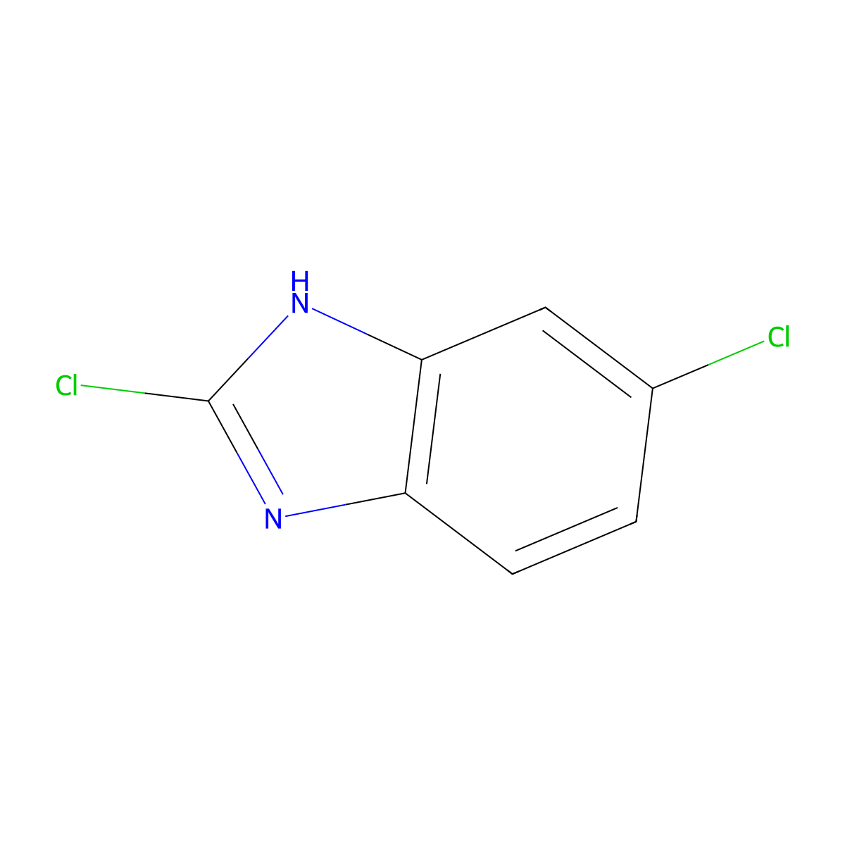 2,5-dichloro-1H-1,3-benzodiazole molecular structure, CAS 4887-95-0