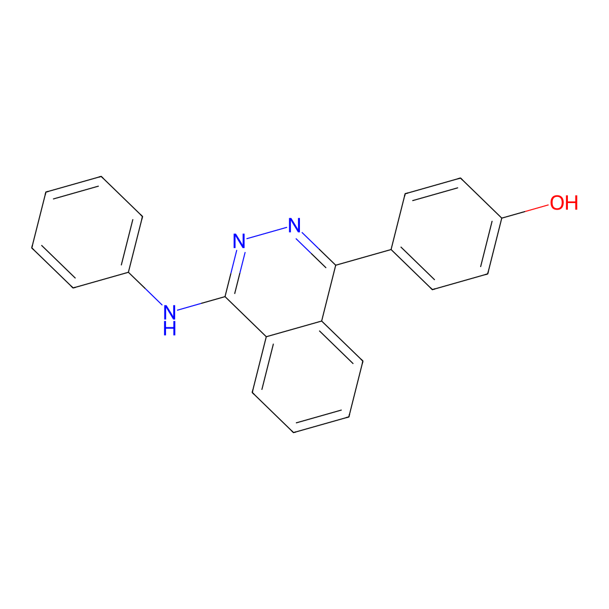 4-(4-(Phenylamino)phthalazin-1-yl)phenol molecular structure, CAS 488709-00-8