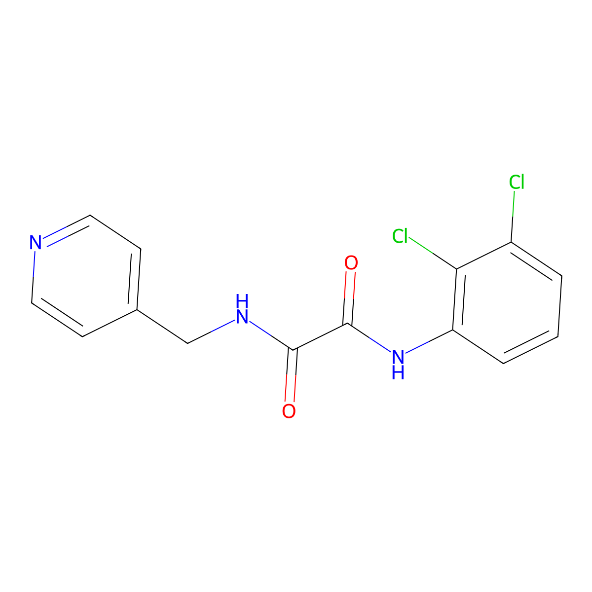 N'-(2,3-dichlorophenyl)-N-(pyridin-4-ylmethyl)oxamide molecular structure, CAS 488709-56-4