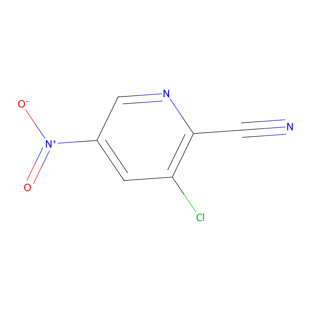 3-Chloro-5-nitropicolinonitrile molecular structure, CAS 488713-30-0