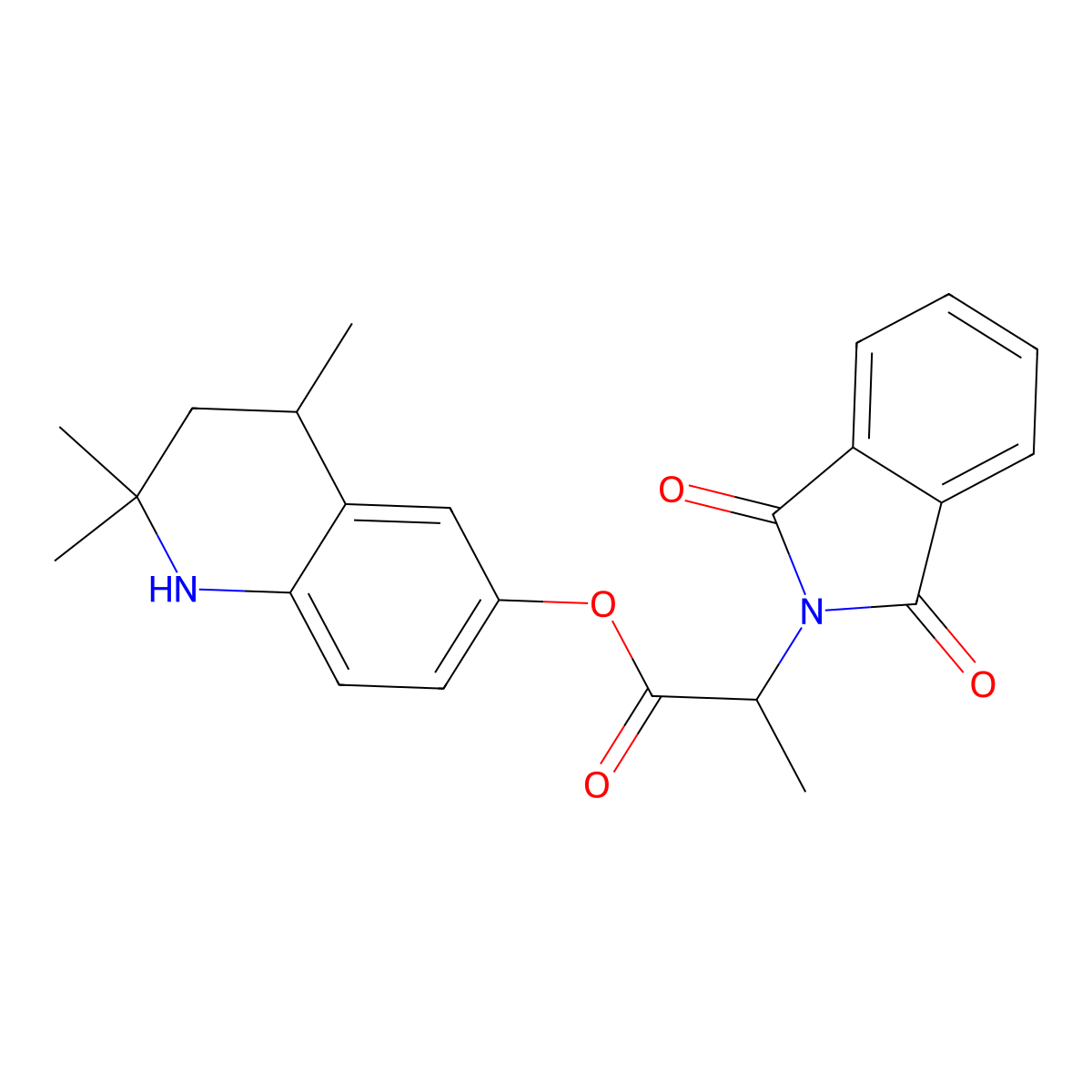 2,2,4-trimethyl-1,2,3,4-tetrahydroquinolin-6-yl 2-(1,3-dioxo-1,3-dihydro-2H-isoindol-2-yl)propanoate molecular structure, CAS 488714-91-6