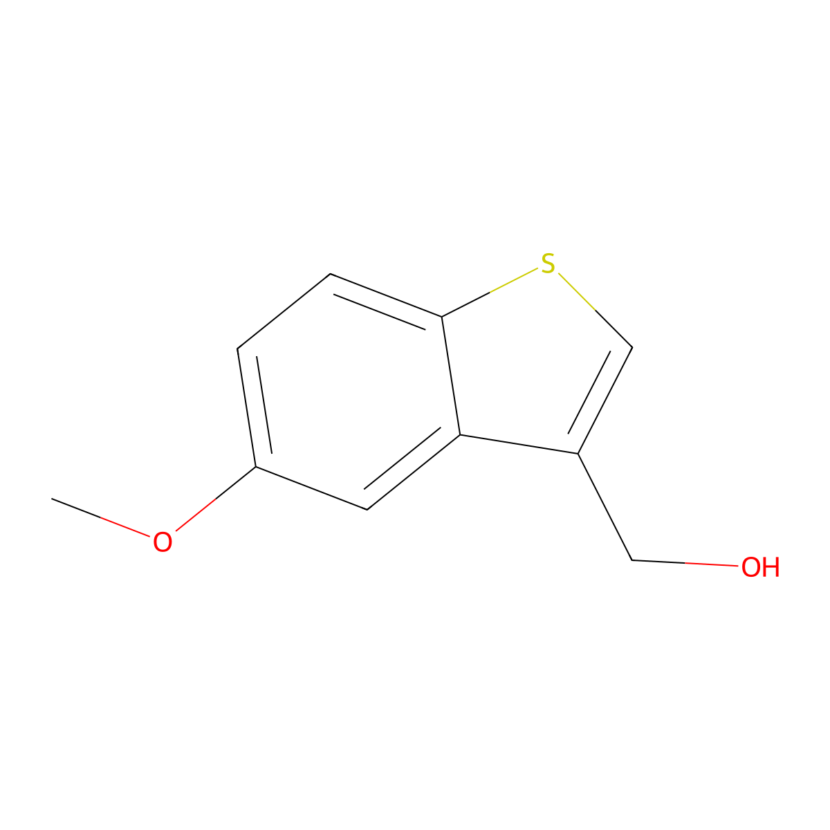 (5-Methoxy-1-benzothiophen-3-yl)methanol molecular structure, CAS 488722-30-1