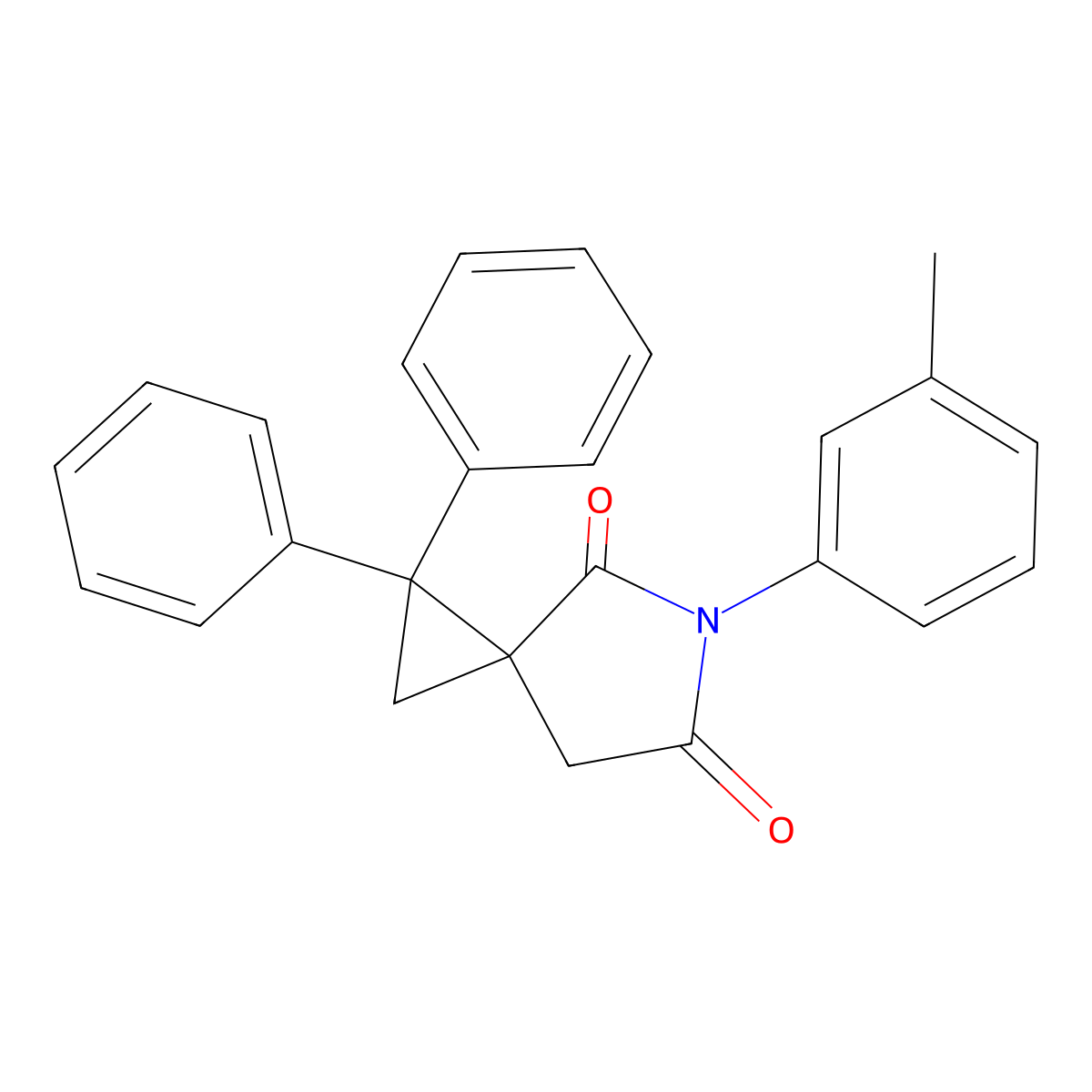 5-(3-Methylphenyl)-1,1-diphenyl-5-azaspiro[2.4]heptane-4,6-dione molecular structure, CAS 488726-03-0