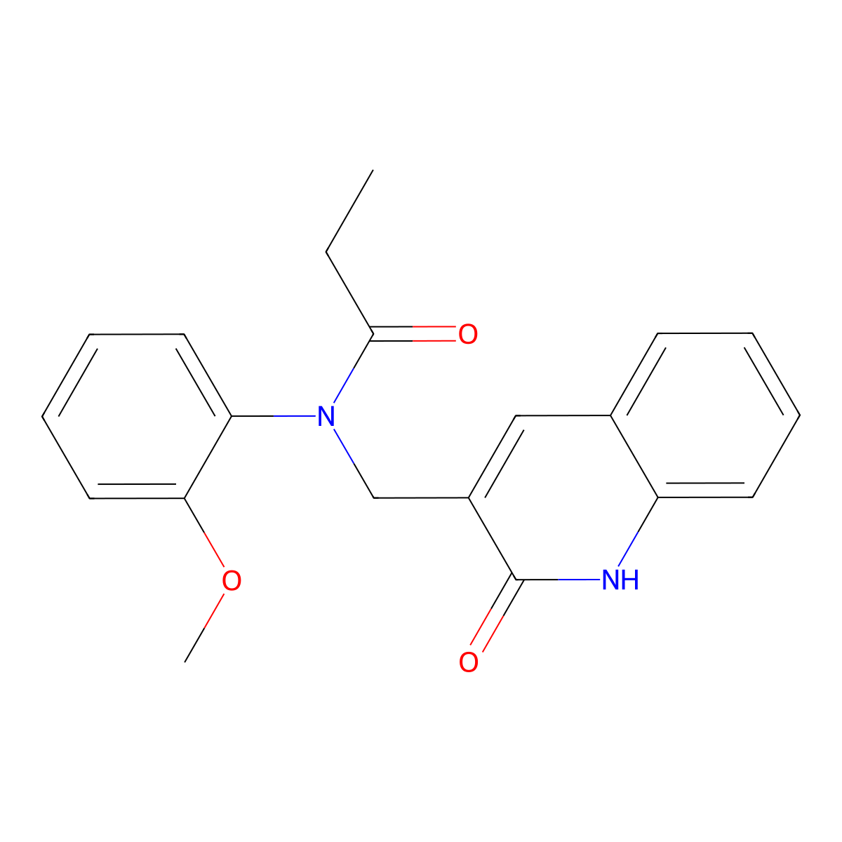 N-(2-Hydroxy-quinolin-3-ylmethyl)-N-(2-methoxy-phenyl)-propionamide molecular structure, CAS 488726-59-6