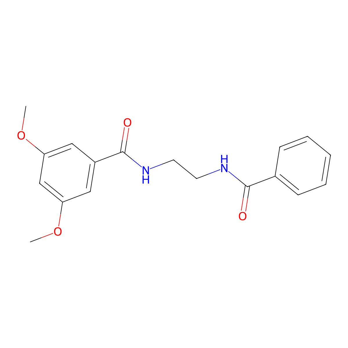 N-(2-benzamidoethyl)-3,5-dimethoxybenzamide molecular structure, CAS 488726-67-6