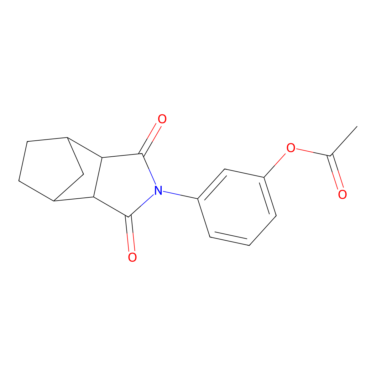 3-(3,5-Dioxo-4-azatricyclo[5.2.1.0~2,6~]dec-4-yl)phenyl acetate molecular structure, CAS 488730-24-1